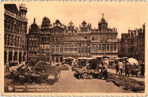 Brussels, Bruxelles; Grand market place