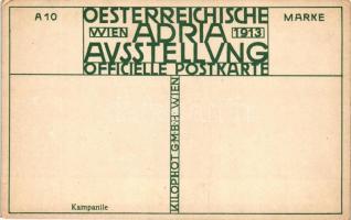 1913 Vienna, Wien; Adria Ausstellung, Kampanile, Wiener Kilophot, serie A10 s: Kalmsteiner