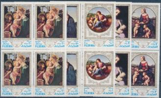 1970 Festmények sor négyestömbökben Mi 594-598 A