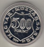 1994. "Kossuth Lajos" 500Ft Ag T:PP Díszdobozban, tanúsítvánnyal, csak 10.000db!