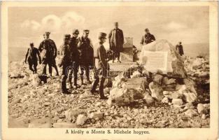 1918 A király a Monte S. Michele hegyen, Phot. Br. Schuhmann / Charles IV - Karl I visiting the Italian front
