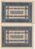 Olaszország/Velence/osztrák-magyar megszállás 1918. 10L (2x) T:II-
Italy/Venice/Austrian-Hungarian o...