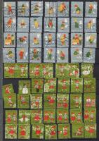 63db dán karácsonyi levélzáró, vegyes minőség