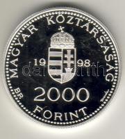 1998. "Euro-II" 2000Ft Ag T:PP Díszdobozban, tanúsítvánnyal!