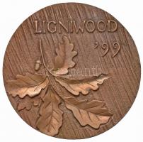 Nagy István János (1938-) 1999. "Pécs / Ligniwood 99" Br emlékérem (78mm) T:2