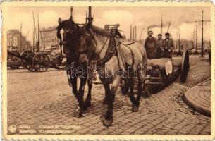 Antwerpen, Anvers; Chevaux de Corporation / horse carriage of the factory