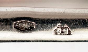 Ezüst cukorfogó, fémjelzett, apró kopásnyomokkal, Ag.,nettó: 39,7gr., 13cm/ Silver sugar tongs, mark...