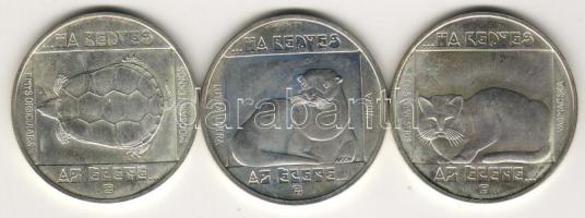 1985. "Természetvédelem-vidra, vadmacska, mocsári teknős" 200Ft Ag (3 klf) T:BU