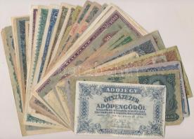 30db-os vegyes magyar pengő bankjegy tétel, közte 1930. 20P T:vegyes