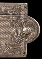 cca 1900 Ezüst fésűtartó, fémjelzett, gazdagon díszített,  Ag.,nettó: 39gr., 10cm/ cca 1900 Silver c...