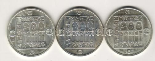 1985. "Természetvédelem-vidra, vadmacska, mocsári teknős" 200Ft Ag (3 klf) T:BU