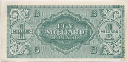 1946. 1.000.000.000BP vágáshibás T:II széleken és sarkoknál hajlások, folt, kézi vágás nyoma