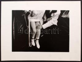 cca 1975 Szabó Judit: Cím nélkül, feliratozott vintage fotóművészeti alkotás, 30x40 cm