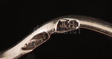 cca 1900 Ezüst ceruzahosszabbító, agárfejes fémjel,  Ag.,nettó: 12gr., 14,5cm/Silver pencil greyhoun...