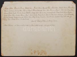 1909 Marosvásárhely, a Ferences-rendi zárda 4. osztályos növendékei, nevük hátul felsorolva, 18x27 c...