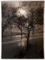 cca 1950 Krisch Béla: Esti köd, pecséttel jelzett vintage fotóművészeti alkotás, 36x26 cm