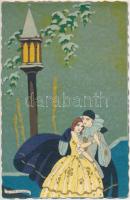 Italian art postcard, couple, Ditta A. Guarneri 2412. s: G. Meschini