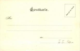 1901 Anti-Alkohol Congress, vegetarisches Speise-Haus, Druck und Verlag Senefelder / Anti-alcoholism...