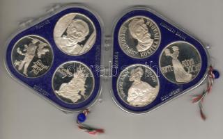 1976-77. "Festők I+II" teljes  sor 200Ft Ag 6 klf T:PP Eredeti MNB plasztiktokban, csak 5000db!