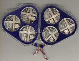 1976-77. "Festők I+II" teljes  sor 200Ft Ag 6 klf T:PP Eredeti MNB plasztiktokban, csak 50...