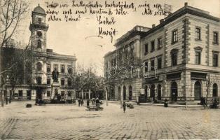 Komárom, Klapka tér, gyógyszertár; kiadja Laky Béla könyvkereskedő / square, pharmacy