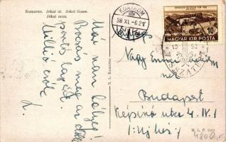 Komárom, Jókai utca, Girch József kereskedése / street, shops 'Komárom visszatért' So. Stp...