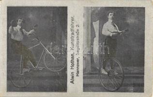 Alwin Hothan, Kunstradfahrer / circus acrobat on bicycle (cut)