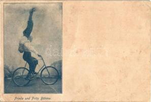 Frieda und Fritz Böhme / circus acrobats on bicycle (fa)
