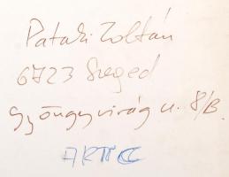 cca 1975 Pataki Zoltán: Kolónia, a szerző által feliratozott fotóművészeti alkotás, 28x37 cm