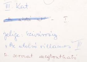 cca 1970 Az utolsó villamos, feliratozott fotóművészeti alkotás, 40x30 cm