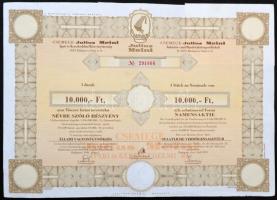 Budapest 1991. "Csemege Julius Meinl" részvénye 10.000Ft-ról + 1993. "Pillér Első Ing...