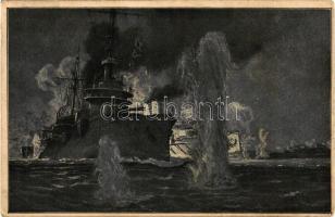 WWI French-British Navy battleships against Dardanellenforte s: Paul Teschinsky (EK)