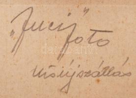 1959 Kisújszállás, Jeney fotó egy törökbugyogós leánykáról, színezett fotó, 29,5x22,5 cm, karton 45x...