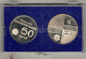 1974. "MNB" 50Ft+100Ft Ag sor T:PP CSak 6000db, eredeti MNB dísztokban!