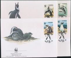 WWF Pápaszemes pingvin sor + 4 FDC WWF African Penguin set + 4 FDC