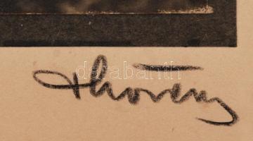 Thöresz Dezső (1902-1963): 1944, aláírt vintage fotóművészeti alkotás, 30x40 cm, karton 46x51 cm