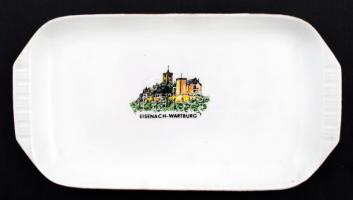 Kahla "Eisenach-Wartburg" tál,  matricás,  jelzett, hibátlan, 23×12 cm