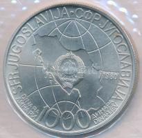 Jugoszlávia 1980. 1000D Ag "Tito" laminált T:BU 
Yugoslavia 1980. 1000 Dinara Ag "Tit...