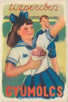 8 db RÉGI motívum lap, egészség propaganda lapok / 8 old motive cards, Hungarian health propaganda