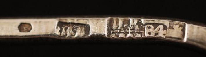 Ezüst orosz kiskanál, 2db, jelzett, Ag., nettó:13 gr., 12,5cm/ Russian silver teaspoons, marked, 2pz...