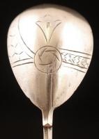 Ezüst orosz kiskanál, jelzett, Ag., nettó:25 gr., 15,5cm/ Russian silver teaspoons, marked, Ag, net....