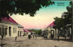 Szécsény Rákóczi út; Glattstein Adolf kiadása / street, shops (Rb)