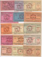 Miskolc 1919.05.14. 1K + 2K + 10K + 20K, mindegyik számozással + 1908-1942. "Miskolczi Orthodox...