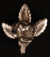 Ezüst virág, jelzett, felcsavarozható, Ag., nettó:27 gr., cca 4x4cm/ Silver flowers, marked, Ag, net. 4X4CM circa 27 gr.