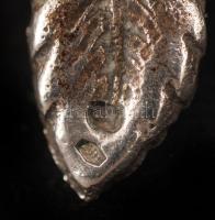 Ezüst virág, jelzett, felcsavarozható, Ag., nettó:27 gr., cca 4x4cm/ Silver flowers, marked, Ag, net...