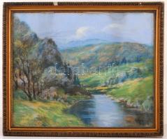 Olvashatatlan jelzéssel: Erdély. Pasztell, papír, üvegezett keretben, 50×60 cm