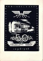 1946 50 éves a földalatti vasút / 50th anniversary of the hungarian underground railway, So. Stpl s: Régi László