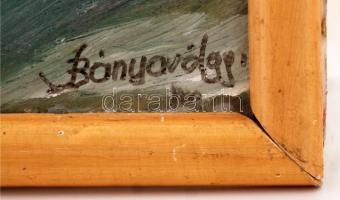 Bányavölgyi jelzéssel: Pipázó. Olaj, farost, keretben, 24×19 cm