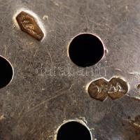 cca 1900 Ezüst kanál, agárfejes jelzés, Ag., nettó:15 gr., 12,5cm/ Silver spoon greyhound head signa...