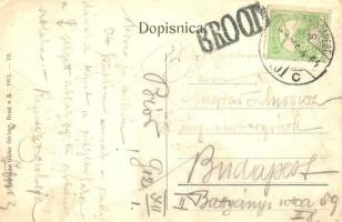 1912 Bród, Nagyrév, Slavonski Brod, Brod na Savi; Központi szálloda / Svratiste Central / Hotel (EK)